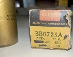 Vintage Cornell Dubilier Capacitor BB0725A 60 80 Mfd 450WV 1 350WV New. Price: $19.99.