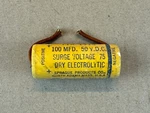 Vintage 1957 Sprague Atom Capacitor 100 Uf 50V TVA-1310 For. Price: $15.00.