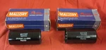 Pair Mallory PSU27015 110/125VAC 270-324MFD Capacitors New Old Stock In Boxes. Price: $26.99.