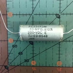 West Axial Film Capacitor 0.33UF 200V CQR09A1KC334K3M Audio Mil New. Price: $20.26.
