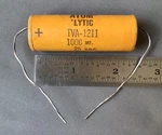 Nos Sprague 1000 Uf 25V Electrolytic Capacitor Atom Axial Lead Cardboard Cover Open. Price: $9.00.