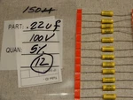 Mallory 150M .22UF 100V 5% Metalized Polyester Film Capacitors Qty 12 Nos New. Price: $15.00.