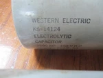 Vintage Western Electric KS-14124 Electrolytic Capacitors 3500UF 100 Vdc Used. Price: $250.00.