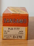 Vintage Sangamo Dry Electrolytic Capacitor 50-30MFD 350 Volts Part No. D-170 New. Price: $14.99.