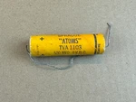 Vintage 1961 Sprague Atom Capacitor 500 Uf 6V TVA-1103 For. Price: $10.00.