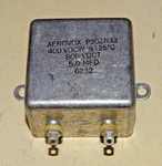 Aerovox Bathtub Condenser, 5 Mfd 400VDC, Good Open. Price: $10.99.