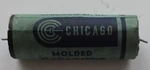 Capacitor Collectable-chicago -condenser Corp. Molded Mt 6100 .10 600V Used. Price: $6.50.