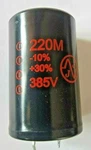 New Jj Electronics 385V, 220 F Electrolytic Capacitor. Price: $6.99.