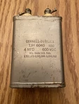 Cornell Dubilier Capacitor Tju 6040 Mfd 600 Vdc #s New. Price: $30.00.
