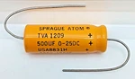 Sprague Atom Capacitor Tva 1209 500UF 0-25DC New. Price: $5.99.