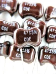 12X - 47PF 500V 5% Dip Silver Mica Capacitor Cde # CD15ED470J Hifi/rf New. Price: $7.49.