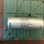 West Axial Film Capacitor 1UF 200V CQR09A1KC105K3M 1MFD Audio Mil New. Price: $36.28.