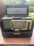 Vintage Zenith Trans-oceanic Tube Radio G500 Black Portable Shortwave Tested Used. Price: $130.00.