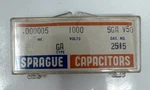 Vintage Sprague Type Capacitor .000005 Mf 1000V 5GA-V50 Nos Qty 3 New. Price: $8.57.