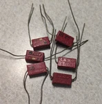 (6) Nos Vintage Cornell Dubilier Domino Mica Capacitors 220 Mmf 5% Type New. Price: $14.99.