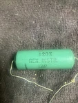 5X Gen Instr .5 Mfd 200VDC Imp 20% Vintage Green Capacitor Open. Price: $10.00.