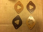 Set Of 4 Vintage Sprague Can Capacitor Mounts Medium Triangle Hole Fiber Nos Unspecified. Price: $10.00.