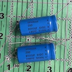 Capacitors Electrolytic Axial 39D208G006GJ4 Sprague 2000UF 6V 2PCS New. Price: $21.34.