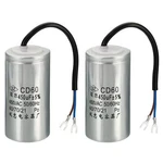 CD60 Run Capacitor 2 Pack 450UF 450VAC Wires 5% Tolerance 50/60HZ Motor Sta... New. Price: $24.64.