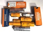 Lot Of Vintage Sprague Amplifier Radio Tv Electrolytic Atom Capacitors T80 Used. Price: $19.00.