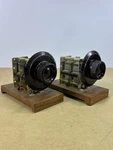 Lot Of Vintage 2963 Ak Ganged Air Variable Capacitor On Wooden Stand Knob Used. Price: $67.50.