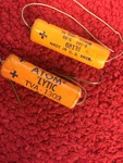 TVA-1303 Sprague Atom Lytic Capacitors Mfd 50V 2 Pcs New. Price: $6.00.