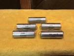 General Instruments Pio Metal Capacitors: (5) .68UF 400V Genuine Nos Vintage New. Price: $30.00.