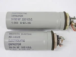 Western Electric KS-13825 KS-13826 Vintage 1955 Electrolytic Capacitor Set Used. Price: $180.00.