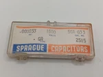 (5) Nos Brand New Sprague 5GA-Q33 1000V 33PF Ceramic Disc Capacitor Cat #2515. Price: $8.49.