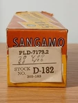 Vintage Sangamo Dry Electrolytic Capacitor 20-40MFD 400 Volts Part No. D-182 New. Price: $14.99.