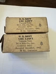 Nos Rca 12SF7 Mil Spec Pair 1942 Vacuum Tubes Open. Price: $20.00.