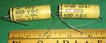 (2) Nos .47UF 600VDC Tubular Polyester Axial Capacitors Cathode Bypass Tone Used. Price: $22.99.