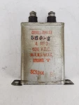 Vintage Cornell Dubilier TJ6040 Oil Capacitor Mfd 600 Vdc 4UF #2 Used. Price: $21.21.