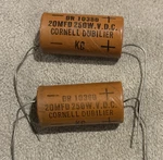 Cornell Dubilier Paper Capacitor Br 10386 20MFD 250W Vdc 1-9/16 *2-PCS *new. Price: $24.98.