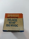 Sprague 80 F 150V Electrolytic Capacitor TVL-1420 Twist-lok New. Price: $24.95.