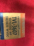 TVL-3607 10/10/250 Mf 350/150-15V Twist-lok Sprague Capacitor Nos New. Price: $12.00.