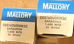 Nos Mallory CGS162U050R2C Capacitor 1,600 Mfd Wvdc Screw Terminals New. Price: $30.00.