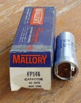 Vintage Nos Mallory FP146 Can Capacitor 40 Mfd 450 Vdc New Box. Price: $22.50.