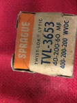 TVL-3653 40-200-60MF 400-200-200V Twist-lok Sprague Capacitor Nos New. Price: $9.00.