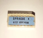 Sprague USN7460A Microchip DIP-14 Vintage From 1967!! Gold Plated Legs. Price: $25.00.