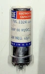 Vintage Sprague Electrolytic Capacitor TVL-1324 50MF 50WVDC Aluminum Nos New. Price: $9.71.
