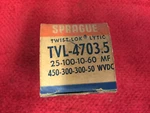TVL-4703.5 25-100-10-60MF 450-300-300-50V Sprague Twist-lok Capacitor Nos New. Price: $12.00.