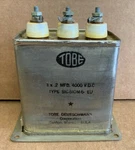 Vintage Tobe SIC-510M-6-EU Oil Capacitor 0.2UF 4000V Open. Price: $7.95.