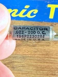 Sprague Vitamin Q .022UF 200V Nos Pio 196P Tested Audio Guitar Tone Tube Cap New. Price: $19.45.
